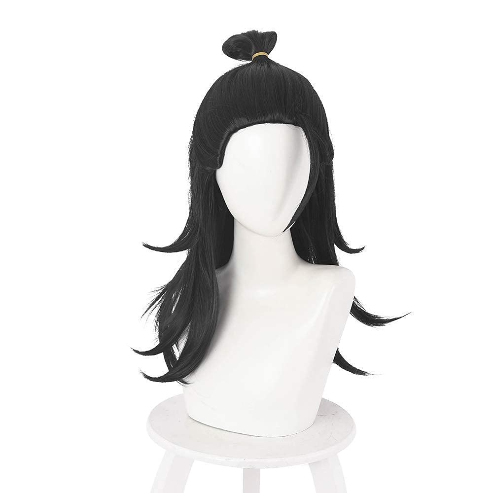 XiongXiongLe Anime Wig Cosplay Jujutsu Kaisen Geto Suguru hair Black Costume Hair Replacement Wigs For Girl Boy Party Halloween Christmas(Geto Suguru)