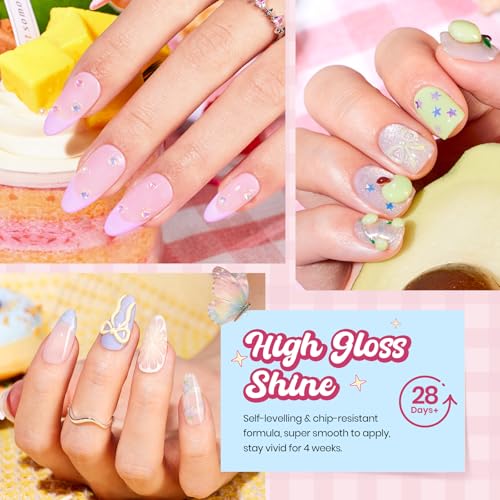Beetles Mint Green Gel Nail Polish - Taste of Spring Matcha Mousse Pastel Green Gel Polish, Same Color Bottle, Soak Off UV LED Pastel Nails Art, Manicure Salon DIY Spring Nails for Day