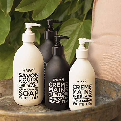 Compagnie de Provence Liquid Soap - Extra Pure White Tea - 16.7 Fl Oz Glass Pump Bottle
