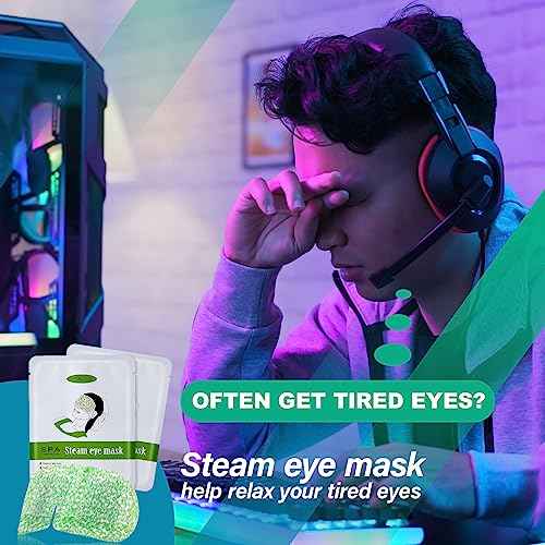 16 Packs Steam Eye Mask,Warm Eye Compress for Dry Eyes Sleep Mask,Hot Auto Heated Eye Masks Relaxing Items for Women Moist Heat for Eyes Soothing Eye Fatigue,Disposable EyeMask for SPA Essentials
