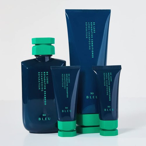 R+Co BLEU De Luxe Reparative Shampoo Mini | Hydrates + Strengthens + Adds Shine | Vegan, Sustainable + Cruelty-Free | 1 Oz