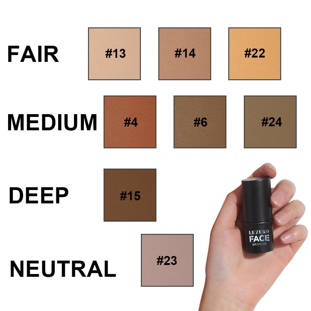 Skiennix Cream Bronzer Stick - Multi-Use Contour Wand for Face Shaping | Matte Finish, Waterproof, Buildable Color (#22, 1PC)
