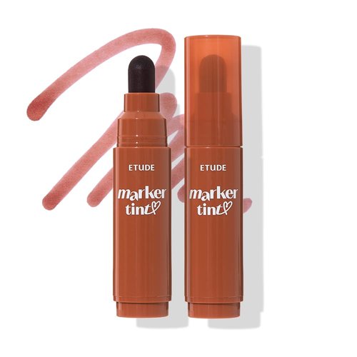 ETUDE Dear Darling Marker Tint #10 Sweet Cinnamon - Hydrating Long-Lasting Lip Stain | High Pigment with Easy Application