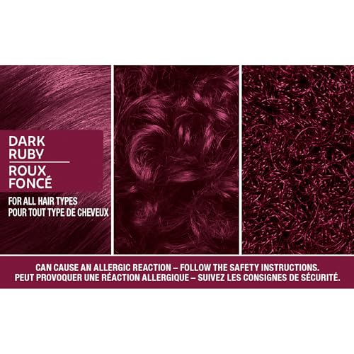 got2b Metallics Permanent Hair Dye, Dark Ruby M68, Hair Color for Women & Men, Formulated with Metallic-Shine Booster for Cool, Shimmering Tones, Lasts Up to 30 Washes, 1 Kit