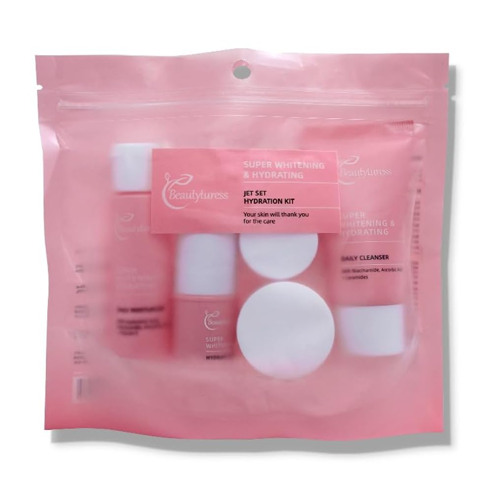 Skiennix Hydrating Mini Skincare Set - Travel-Friendly Kit with Cleanser, Serum, Balm & Eye Cream