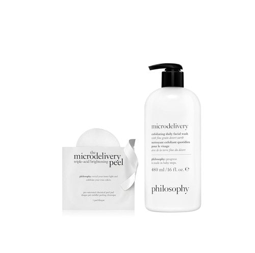Philosophy Microdelivery Exfoliating Daily Facial Wash - Gentle Amino Acids & Fine Grain Desert Earth - Removes Impurities & Smooths Skin Texture