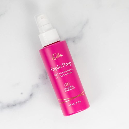 eSalon Triple Prep | Heat-Activated Hair Protectant Spray - 4 Fl Oz for Ultimate Hair Protection
