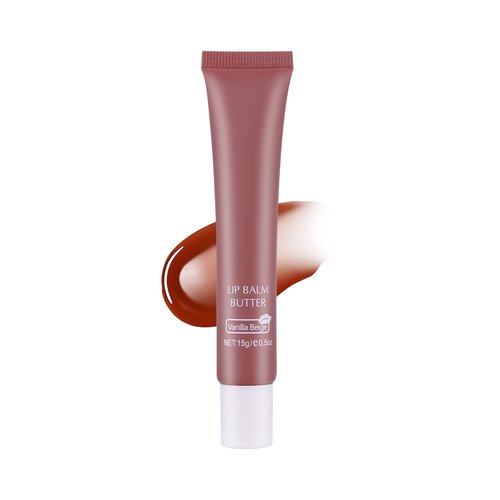 VRAIKO 2-in-1 Silky Lip Butter Balm & Lip Gloss, Hydration with Shea & Olive Oil Blend, Non-Sticky Moisture for Chapped Lips, Natural Ingredients (Vanilla Beige)