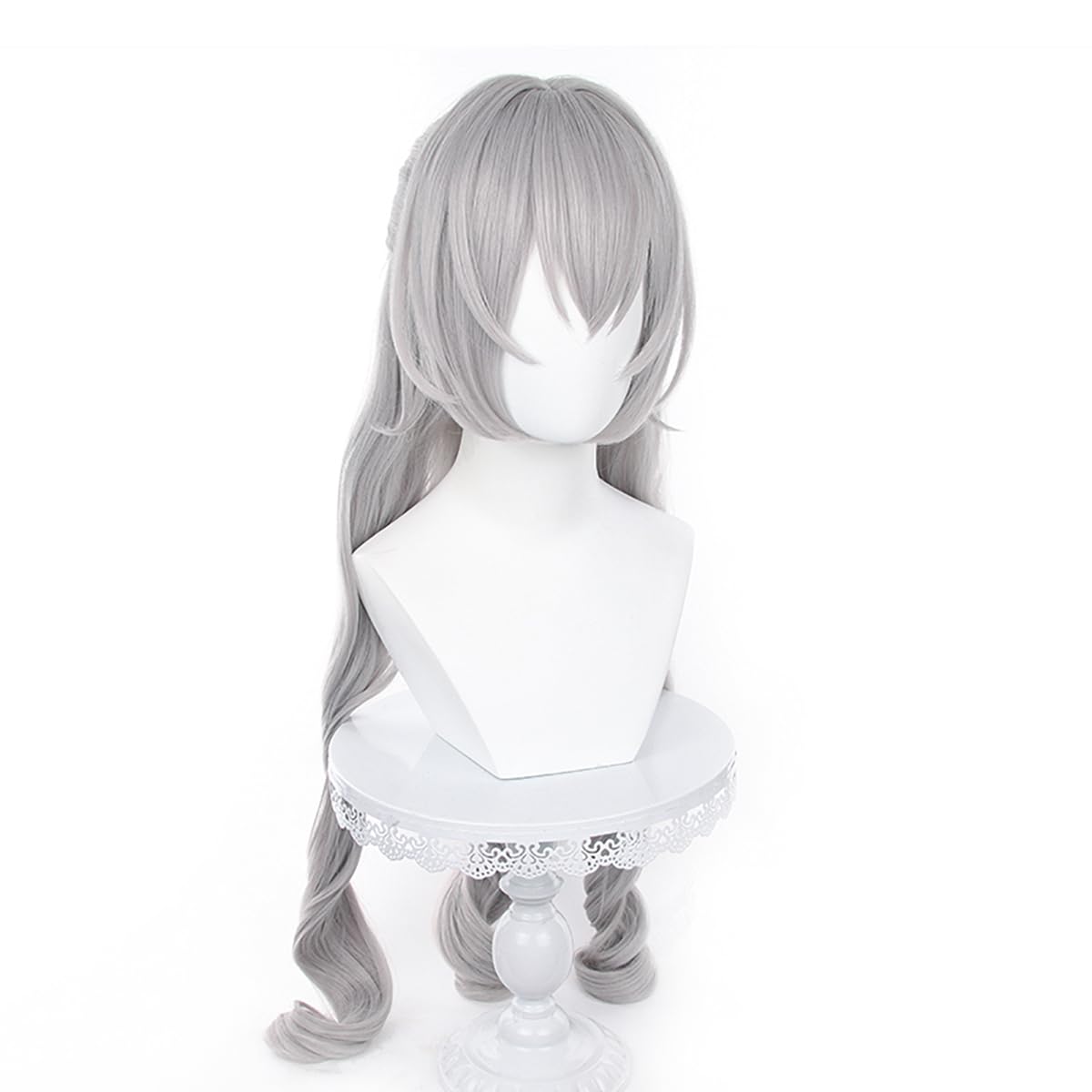 Game Honkai Star Rail Bronya Cosplay Wig Women Silver Gray Long Wave Hair Wigs for Girls Cos Party Halloween Christmas Comic Con(Bronya)