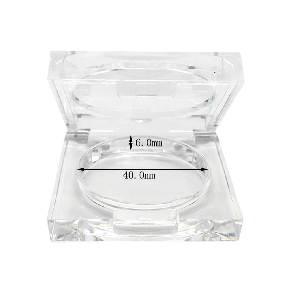 Skiennix Transparent Cosmetic Jar Set - 4 Refillable Containers for Makeup Powder | 4.5g Each
