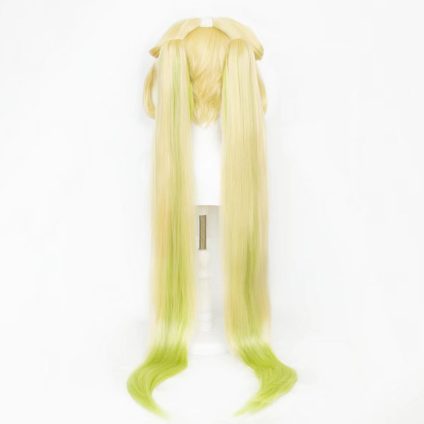 XiongXiongLe Verina Cosplay Wig Wuthering Waves Character Costume Long Straight Blonde Mixed Light Green Hairs Wigs with Two Braids for Women Adult Cos Anime Game Party Halloween Christmas(Verina)