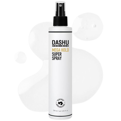 DASHU Mega Hold Hair Spray - Ultra-Strong Fixation for All Hair Types | 8.45 fl oz, Natural Finish