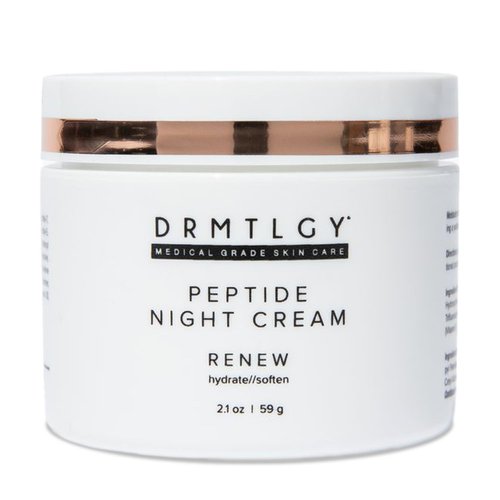 DRMTLGY Peptide Night Cream Face Moisturizer. Fragrance Free and Oil Free Hydrating Facial Moisturizer for All Skin Types