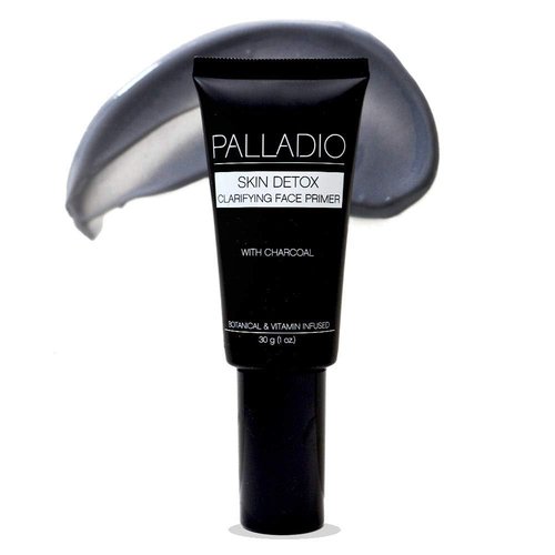 Palladio Skin Detox Face Primer - Charcoal Infused for Smooth Makeup Base | 1 Ounce