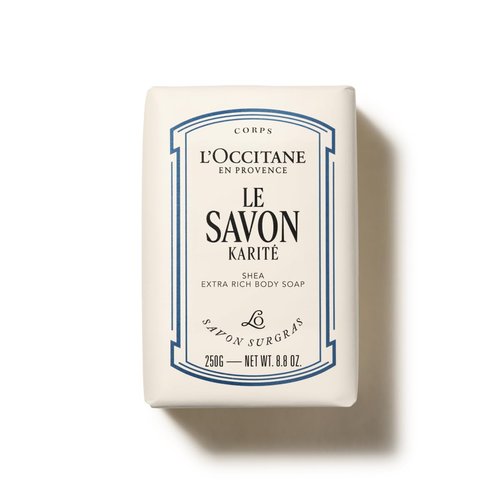 L'OCCITANE Shea Butter Hand & Body Soap Bar - Moisturizing, Extra-Gentle Formula, Vegan, 8.8 oz