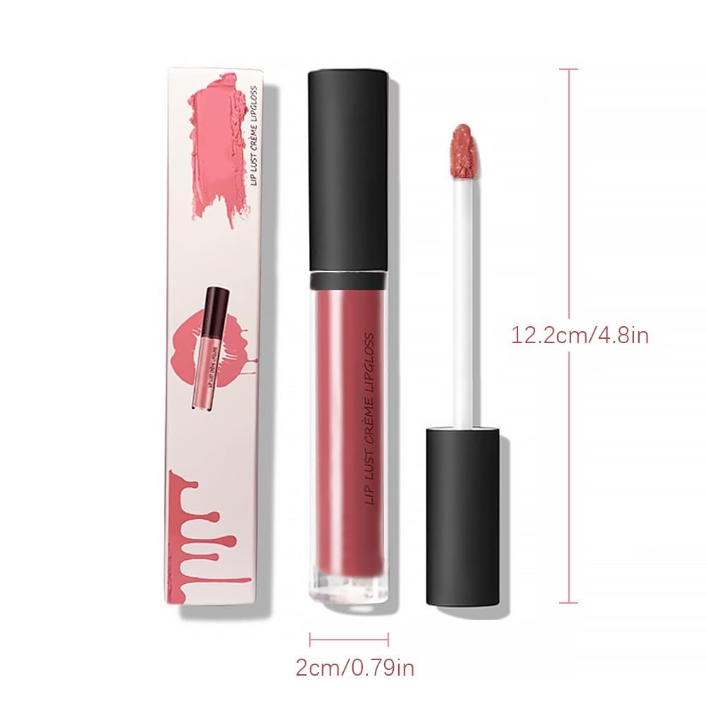 Teamoda 12 Color Cream Lip Gloss - Long-Lasting, Waterproof Hydrating Velvet Lipstick | 1.3 Fl Oz