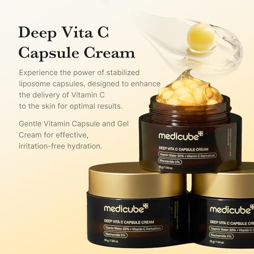 Medicube Glass Skin Refining Duo - Deep Vitamin C Moisturizer & Turmeric Overnight Peel Mask 2.0