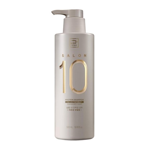 Mise En Scene Salon 10 Protein Shampoo - Moisturizing & Restoring for Damaged Hair | 16.9 Fl. Oz.