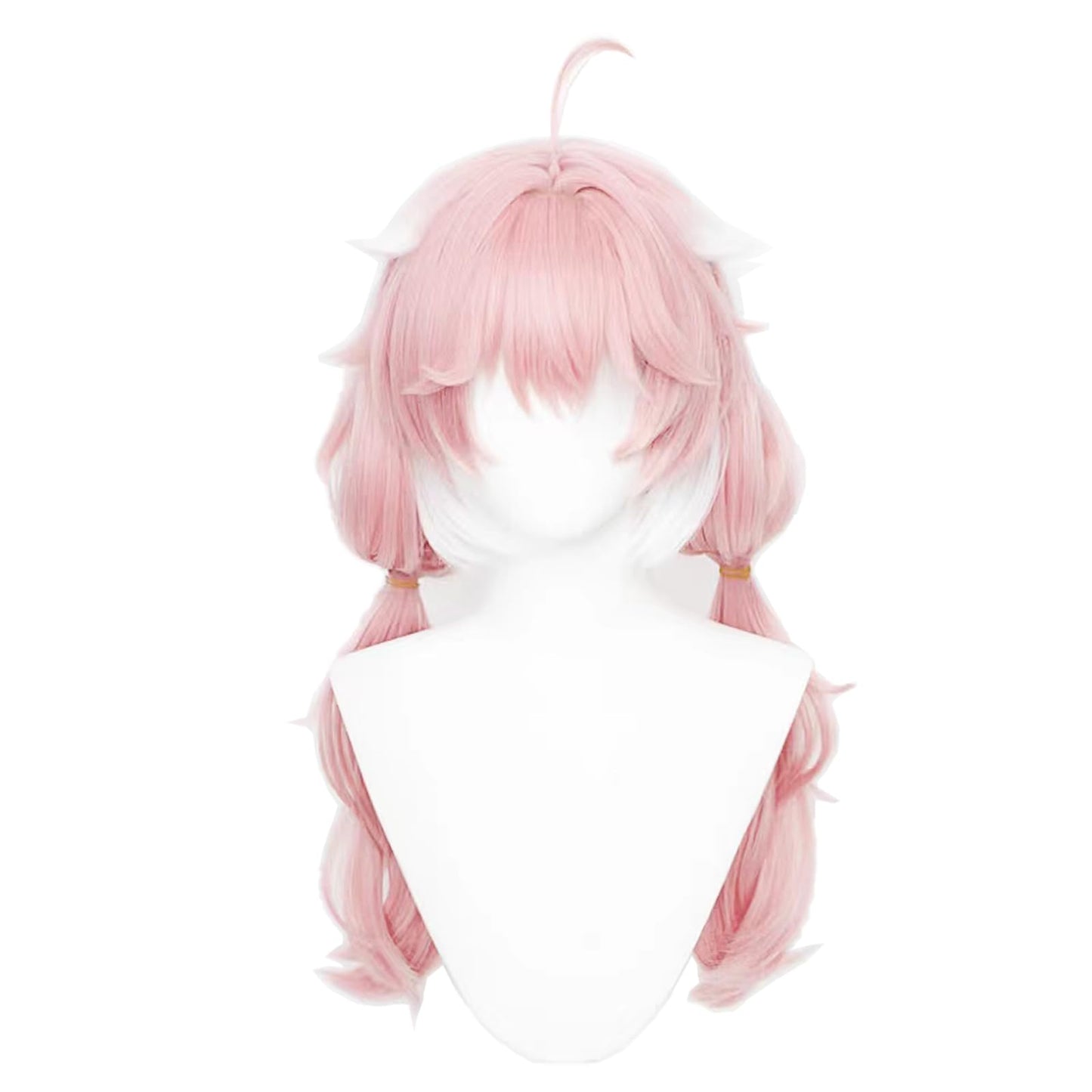 XiongXiongLe Encore Cosplay Wig Wuthering Waves Character Costume Pink Hairs Wigs with Two Braids for Women Adult Cos Anime Game Party Halloween Christmas(Encore)