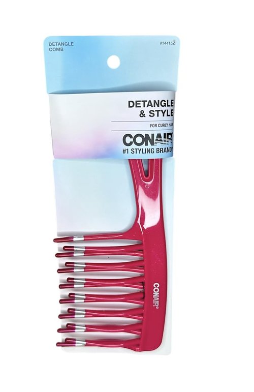 Conair Styling Essentials Detangle Comb - Effortless Styling & Tangle-Free Hair | Pack of 3