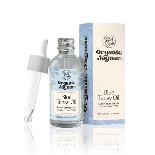Organic Jaguar Blue Tansy Face Serum - Night Moisturizer & Hydrating Facial Oil for Healthy Aging | 2 fl oz