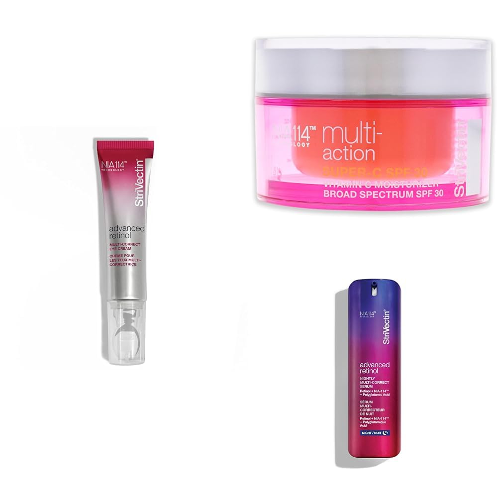 StriVectin Advanced Retinol Eye Cream - Multi-Action Super-C SPF 30 & Nightly Serum Set