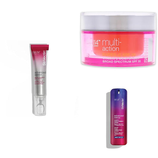 StriVectin Advanced Retinol Eye Cream - Multi-Action Super-C SPF 30 & Nightly Serum Set