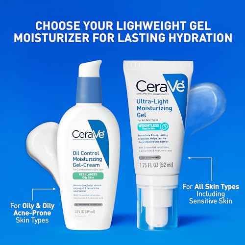CeraVe Ultra-Light Moisturizing Gel, Hydrating Gel Face Moisturizer For Men & For Women with Ceramides, Niacinamide, Hyaluronic Acid, Fragrance Free, Oil-Free, Mattifying Moisturizer, 1.75 FL Oz