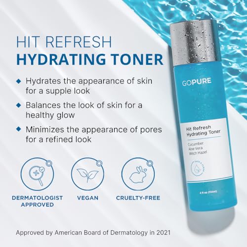 Hit Refresh Hydrating Toner – Routine Prep Step, Visibly hydrates, Supports a Balanced pH, visibly clarifies pores, removes Excess Oil & impurities, Great for All Skin Types