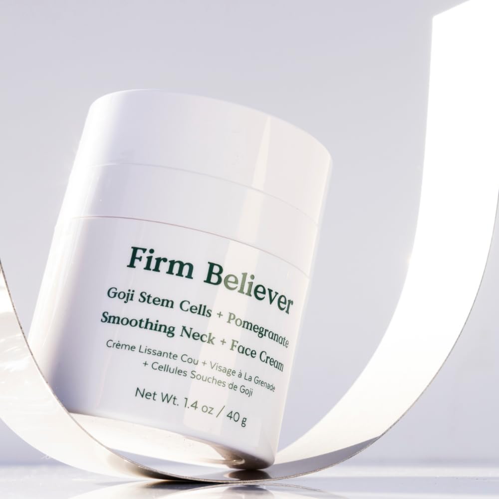 Three Ships - Firm Believer Goji Stem Cell & Pomegranate Face Cream | Moisturizes & Smooths Skin | Vegan & Cruelty-Free (1.4 oz | 40 g)