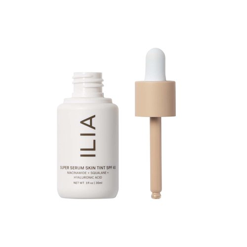 ILIA - Super Serum Skin Tint SPF 40 | Lightweight, Non-Comedogenic Formula for Hydration & Blue Light Protection (Balos ST3, 1 fl oz | 30 ml)