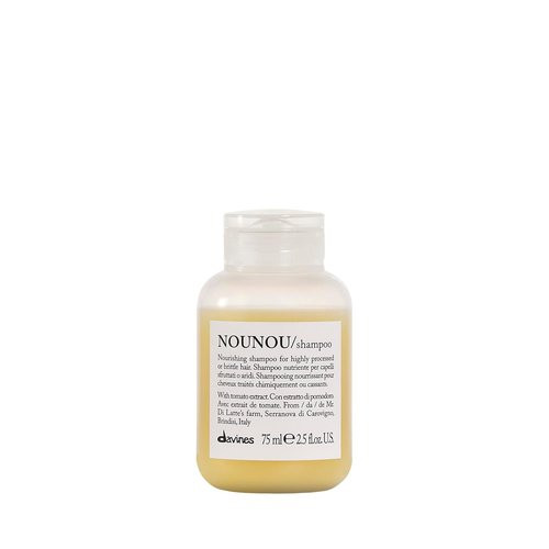 Davines NOUNOU Shampoo - Hydrating Gentle Cleanser for Chemically Treated Hair | Travel Size 2.54 Fl Oz