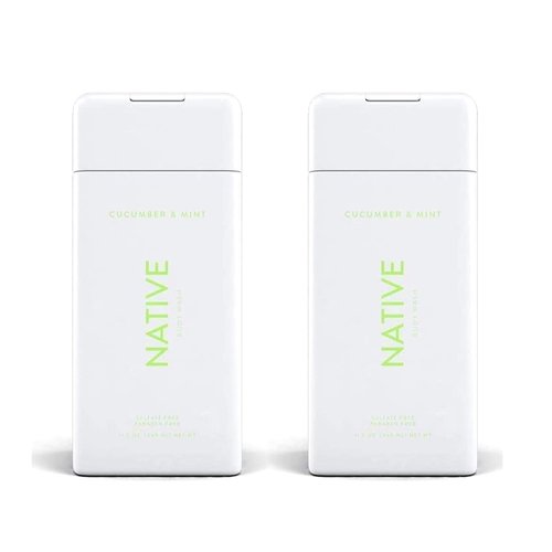 Native Cucumber & Mint Body Wash - Refreshing Cleanser | 11.5 oz Bottles (Pack of 2)