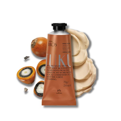 Natura Tukumã Hyaluronic Acid Hand Cream - Hydrate & Enhance Skin Texture - Vegan Formula - 2.6 oz (75g)