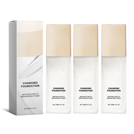 Skiennix Color Changing Foundation - Hydrating, Lightweight Formula for Mature Skin | Natural Coverage for All Tones (C-3Pcs)