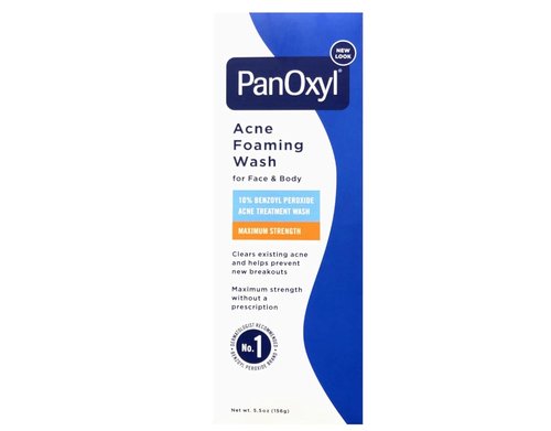 PanOxyl Acne Foaming Wash - 10% Benzoyl Peroxide | 5.5 Ounce (Pack of 2) for Clear Skin