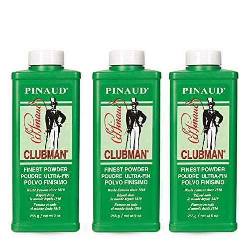 Clubman Pinaud Finest Powder, Classic White Powder for Men, Protection Against Sweat and Body Odor, 9 oz x 3 Packs