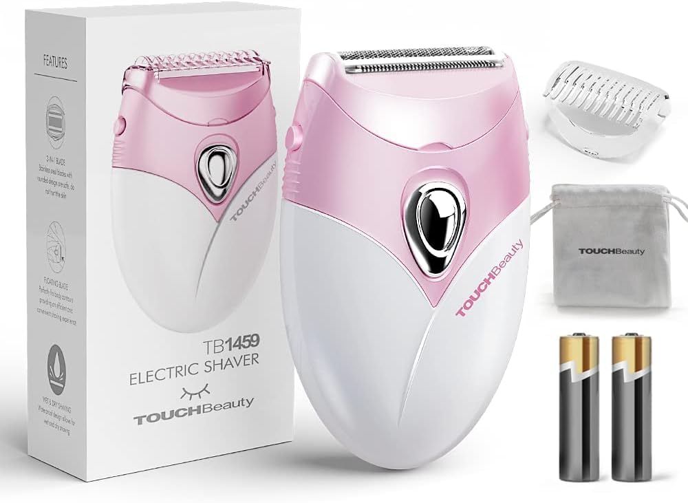 TOUCHBeauty Upgrade Electric Shaver for Women, Razor Cordless for Silky & Smooth Skin, Wet/Dry, Best for Travel (Pink)