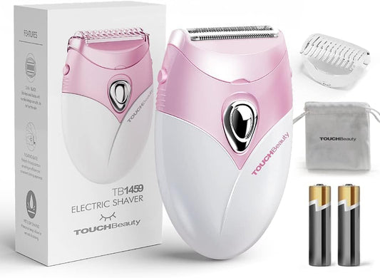 TOUCHBeauty Upgrade Electric Shaver for Women, Razor Cordless for Silky & Smooth Skin, Wet/Dry, Best for Travel (Pink)