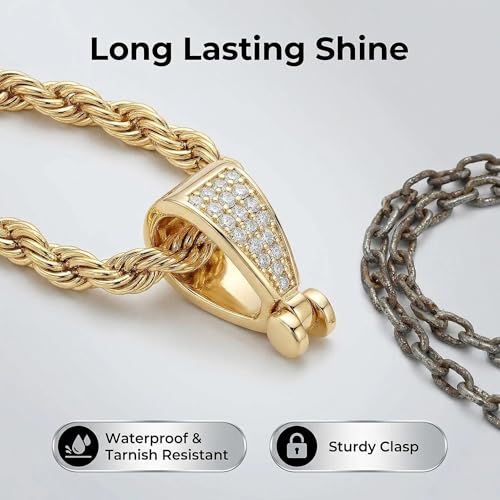 Liiusgelad Couple Crooked Head Zircon Hipster Necklace（gold）