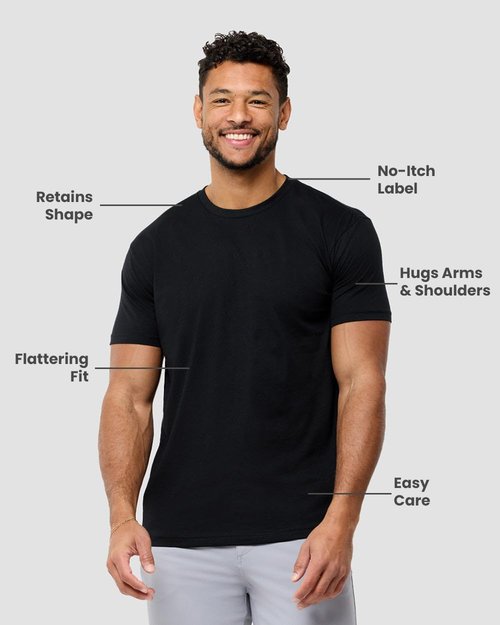 INTO THE AM Men's T-Shirts - Soft Cotton Blend Crew Neck Tee | Athletic Fit Casual Wear (S-4XL)