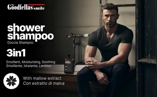 Goodfellas Smile FURIAH 3-in-1 Shower Shampoo - Bold Leather & Wood Scent | Body Wash & Hair Cleanser for Men | Hydrating & Refreshing | Made in Italy