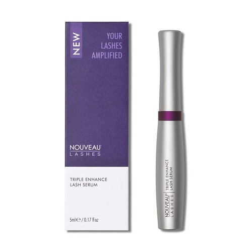 Nouveau Lashes Triple Enhance Lash Serum - Vegan Formula with Triple Peptide Complex | 5 ml for Length, Strength & Volume