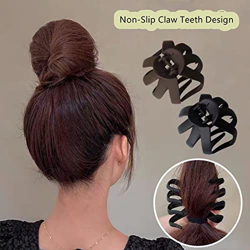 MirthCity Octopus Hair Clips for Women, 5Pcs Black Claw Clips for Thick Hair, Strong Grip Non-Slip Spider Hair Clips, Hair Styling Accessories for Women, Ideal for Various Occasions