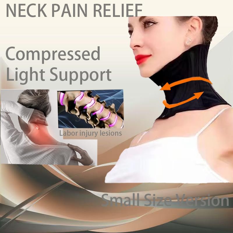 CMRCOYO Neck braces for neck pain and support Chin strap for sleeping Neck wrinkle patches and double chin reducer stretcher (BLACK, XL)