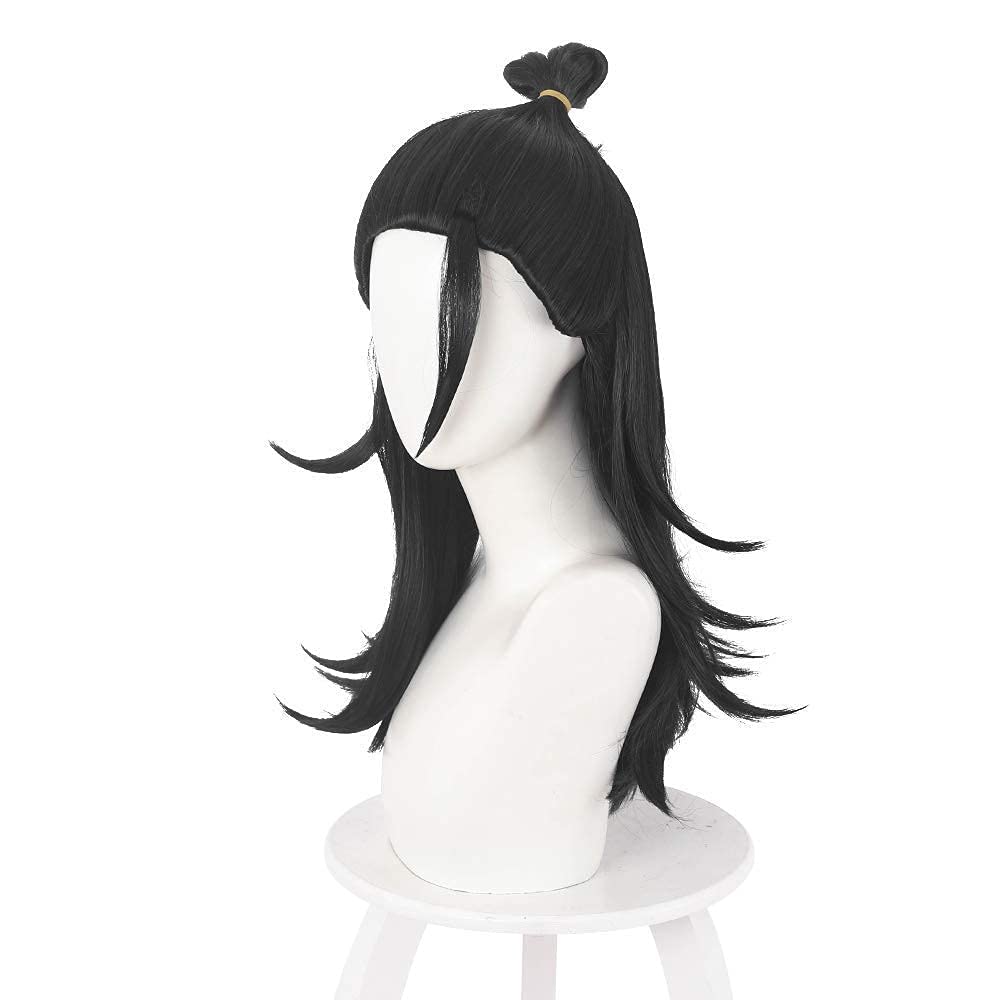 XiongXiongLe Anime Wig Cosplay Jujutsu Kaisen Geto Suguru hair Black Costume Hair Replacement Wigs For Girl Boy Party Halloween Christmas(Geto Suguru)