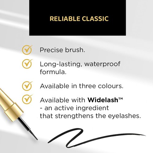 Eveline Cosmetics Eyeliner - Long-Lasting Black Formula for Bold, Defined Eyes