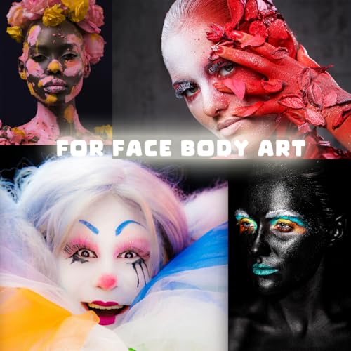 Depvision Face and Body Paint 1.7oz Cream Makeup 50ml Water Based Face Painting Special Effects For Adults Children Kids Halloween Christmas Party Stage Cosplay (Light Blue)