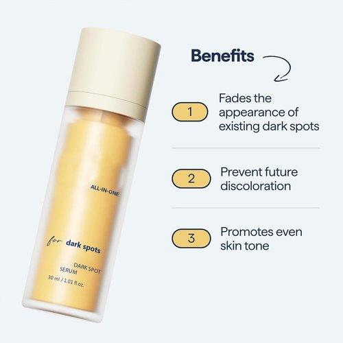 Dark Spot Treatment Serum with Retinol, Glutathione, Niacinamide, Mandelic Acid and Kojic Acid for Face, Natural Discoloration and Acne Scar Fading Solution，30ml