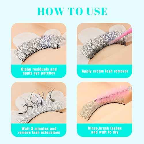 VAVALASH Lash Remover For Lash Extensions Eyelash Extension Cream Remover Low Irritation Cream Remover for Sensitive Skin Fast Dissolution Professional Eyelash Extensions Salon Use(15g)